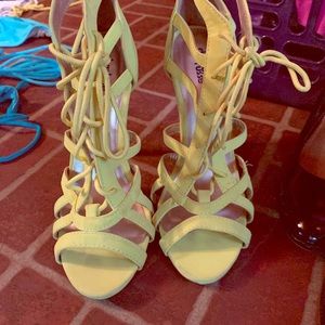 Sexy yellow stilettos